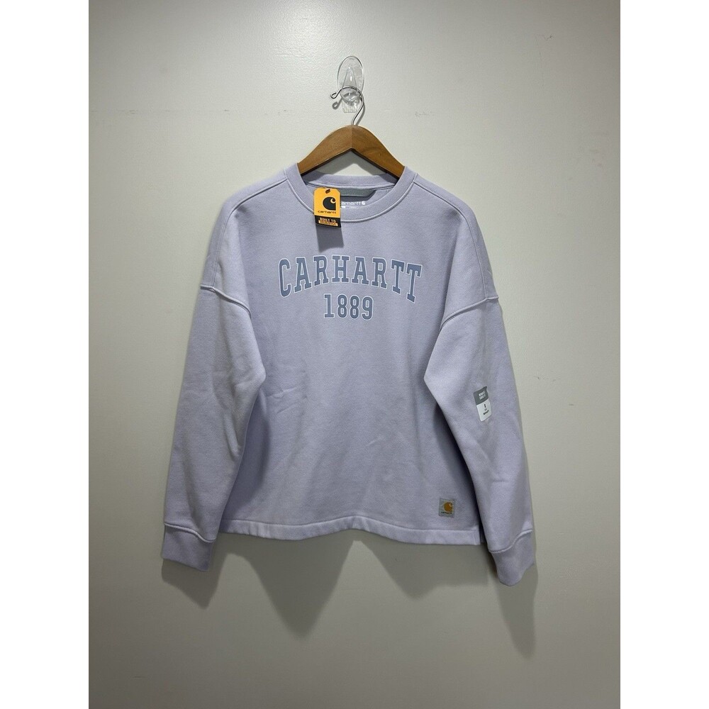 Carhartt Women’s Sweatshirt Loose Fit Graphic Midweight Purple Size S NWT